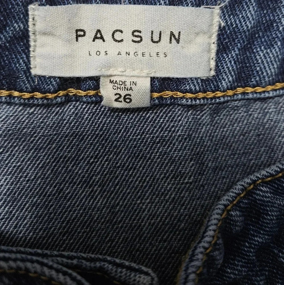 PACSUN denim button front mini skirt. Size 26 - Picture 4 of 5